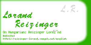 lorand reizinger business card